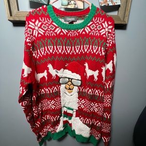 Men’s Llama Ugly Christmas Sweater